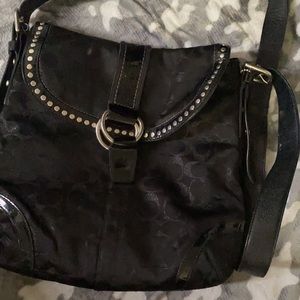 Black cross body coach bag